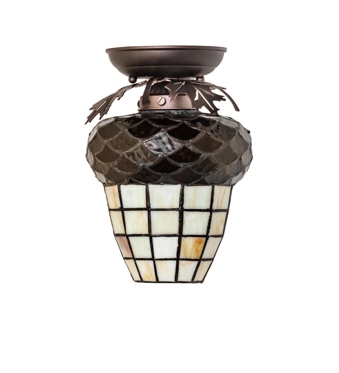 Meyda Tiffany - 275290 - One Light Flushmount - Oak Leaf & Acorn