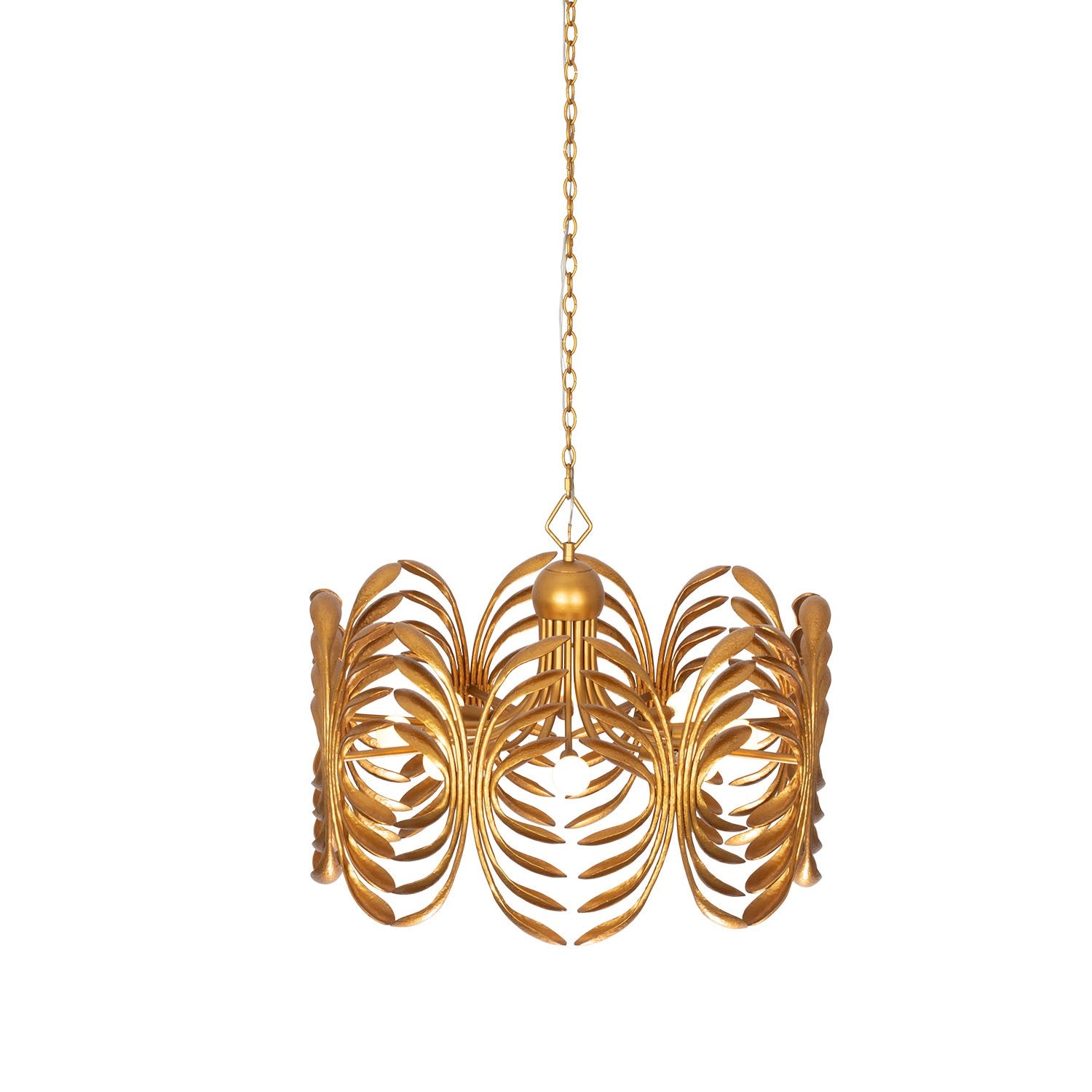 Kalco - 523858WGL - Eight Light Pendant - Botanica - Warm Gold