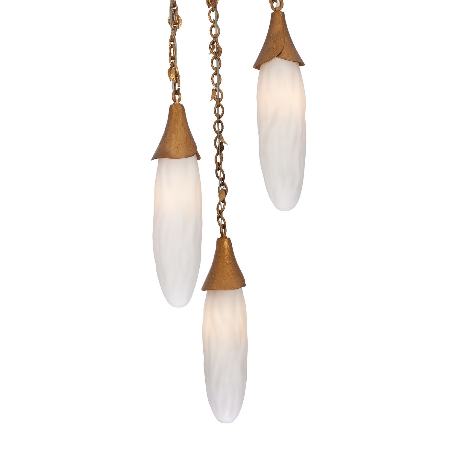 Kalco - 523956WGL - Three Light Pendant - Bougainvillea - Warm Gold