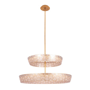 Kalco - 523157OL - LED Pendant - Geo - Oxidized Gold Leaf