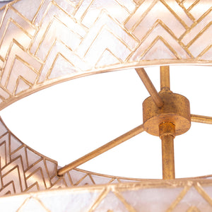 Kalco - 523157OL - LED Pendant - Geo - Oxidized Gold Leaf