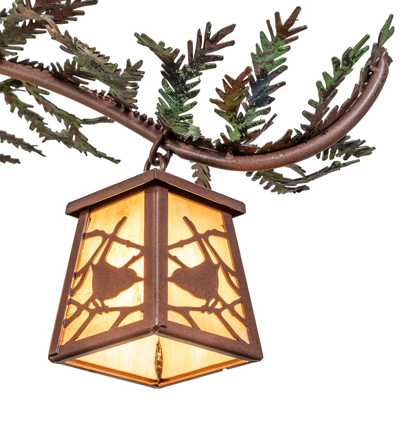 Meyda Tiffany - 269042 - Eight Light Chandelier - Pine Branch - Rust & Green Branches