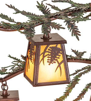 Meyda Tiffany - 269042 - Eight Light Chandelier - Pine Branch - Rust & Green Branches