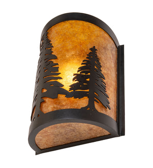 Meyda Tiffany - 270072 - LED Wall Sconce - Tall Pines - Textured Black