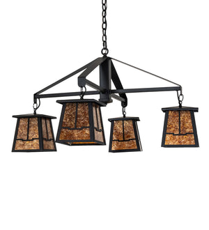 Meyda Tiffany - 275597 - Four Light Chandelier - Bungalow - Flat Black