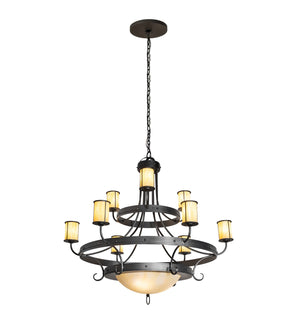 Meyda Tiffany - 276196 - 12 Light Chandelier - Nehring - Wrought Iron