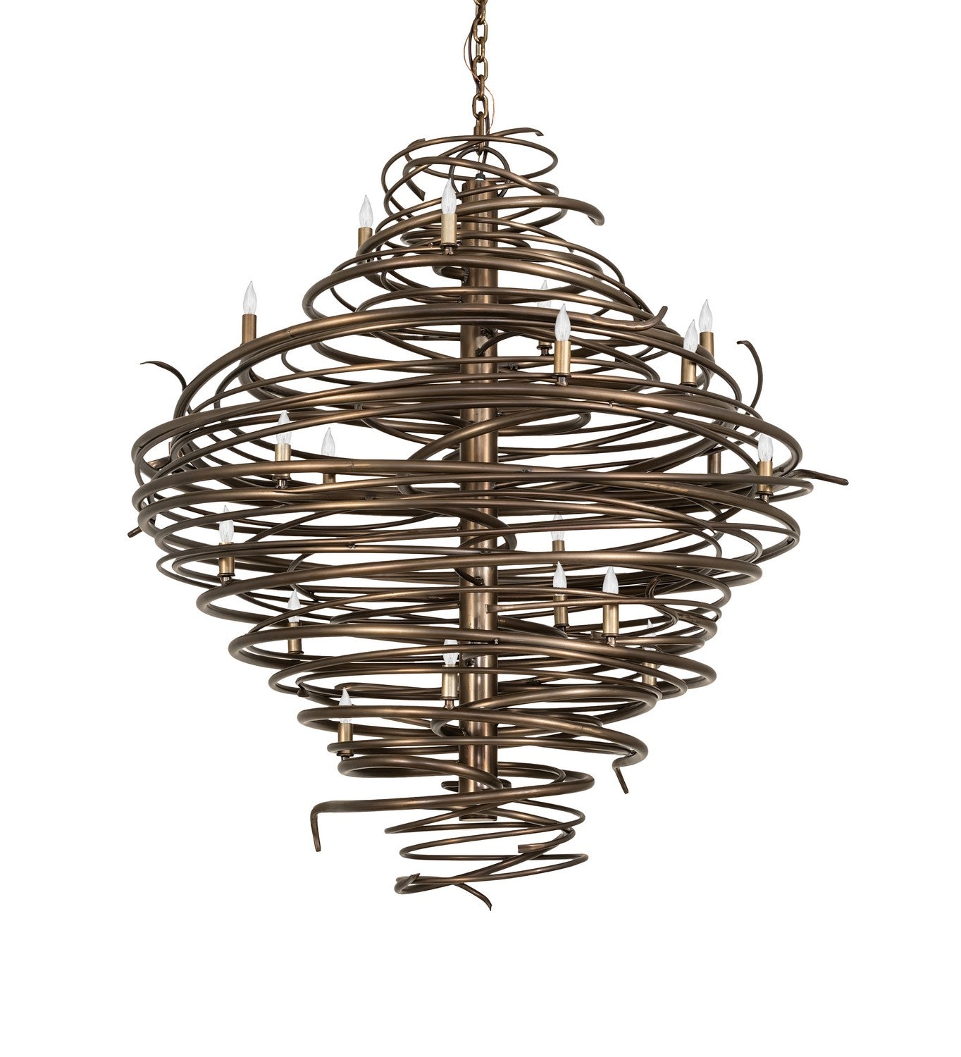 Meyda Tiffany - 278751 - 20 Light Chandelier - Cyclone - Antique Copper