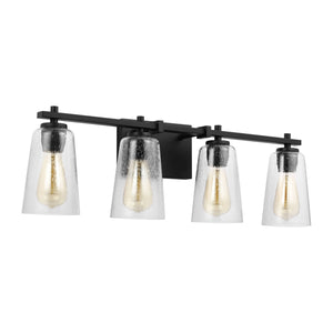 Visual Comfort Studio - VS24304MBK - Four Light Vanity - Mercer - Midnight Black