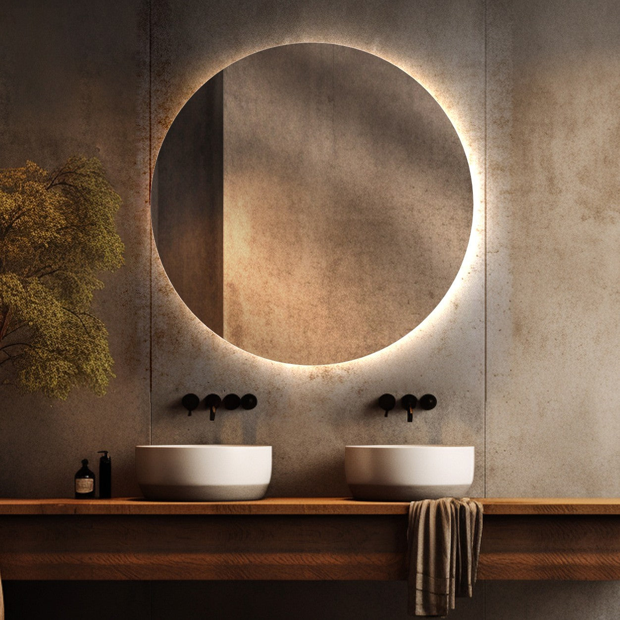 Electric Mirror - LUN-48 - Lighted Mirror - Luna