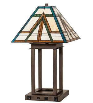 Meyda Tiffany - 271183 - Two Light Table Lamp - Moab - Tyler Bronze