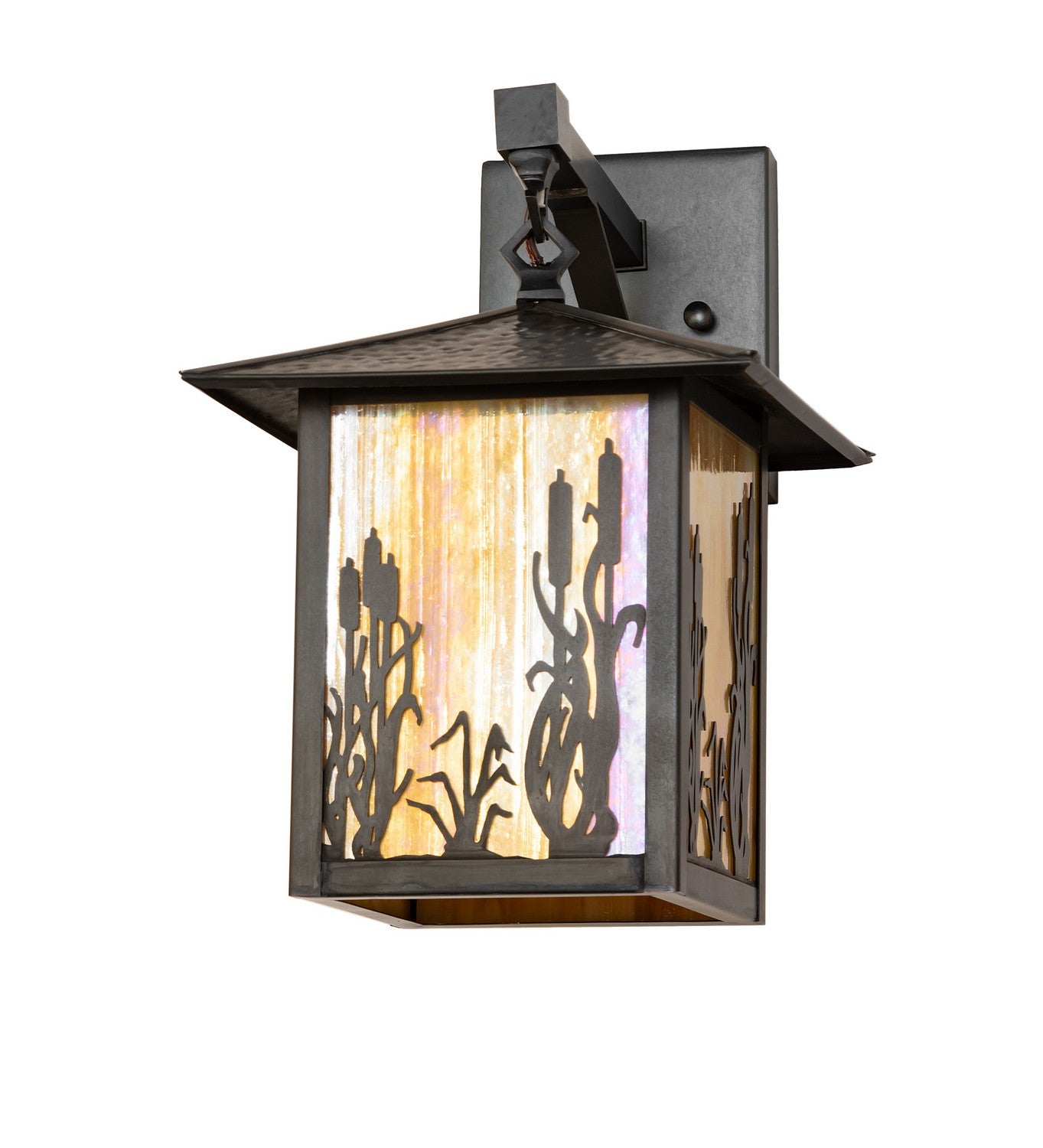 Meyda Tiffany - 273847 - One Light Wall Sconce - Reeds & Cattails - Black Patina