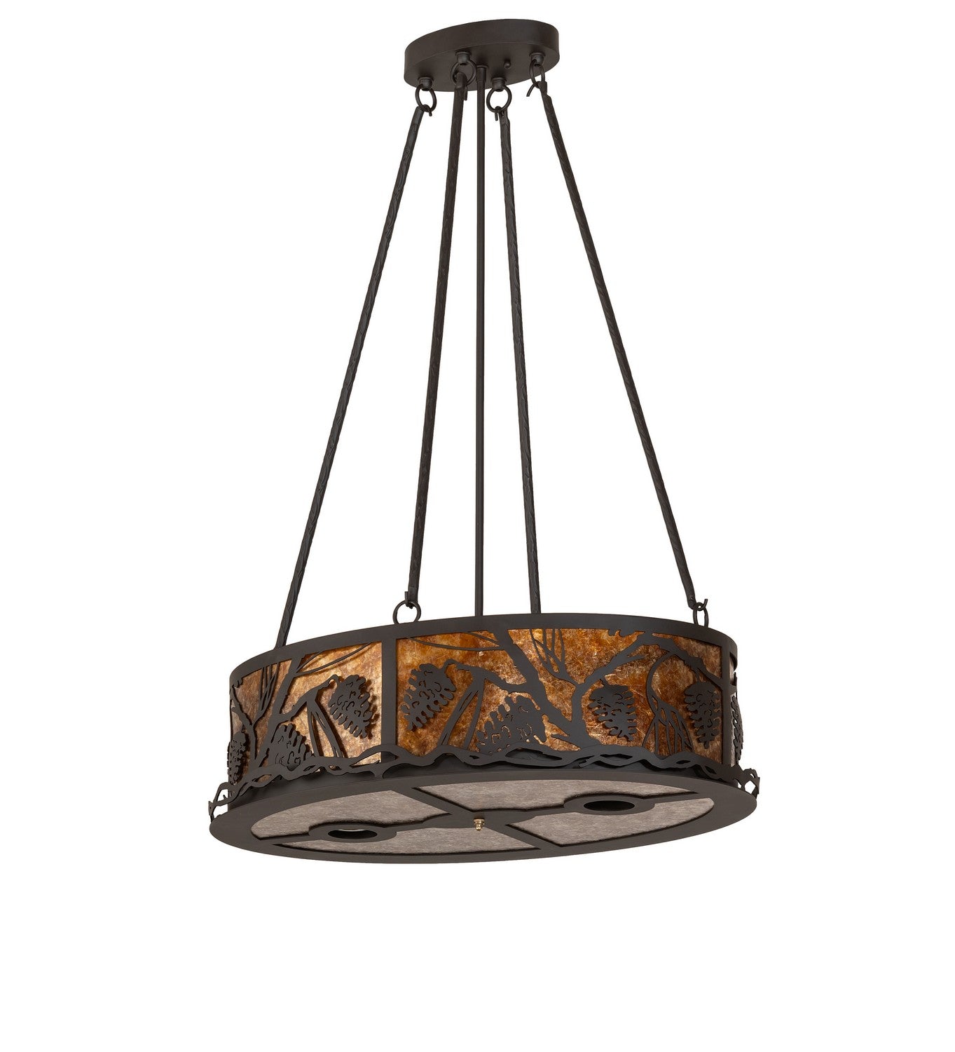 Meyda Tiffany - 275042 - Eight Light Pendant - Pinecone - Oil Rubbed Bronze