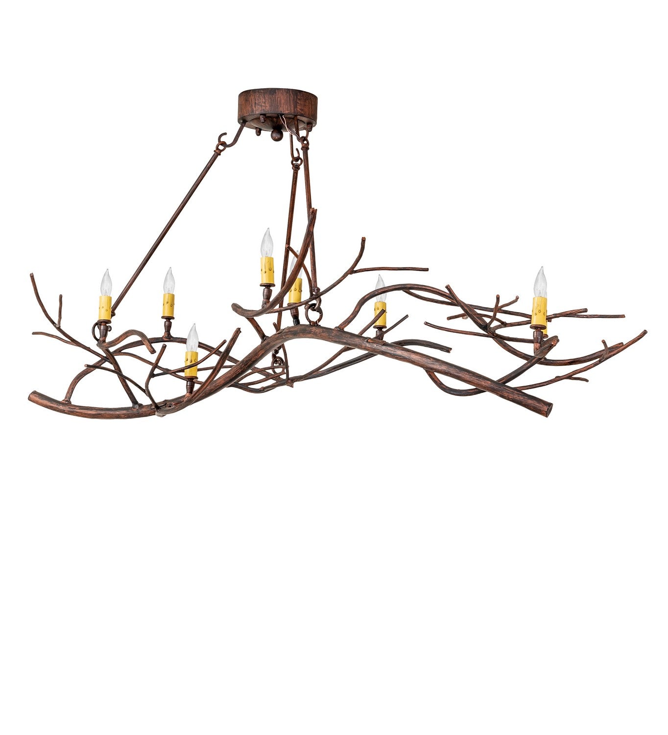 Meyda Tiffany - 276062 - Eight Light Chandelier - Winter Solstice - Driftwood Brown