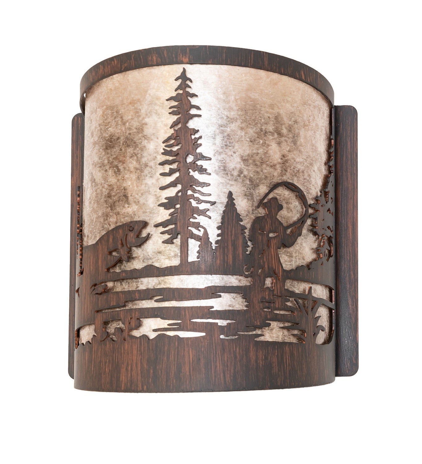 Meyda Tiffany - 277545 - One Light Wall Sconce - Fly Fishing - Driftwood Brown