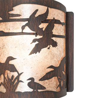 Meyda Tiffany - 277548 - One Light Wall Sconce - Ducks In Flight - Driftwood Brown