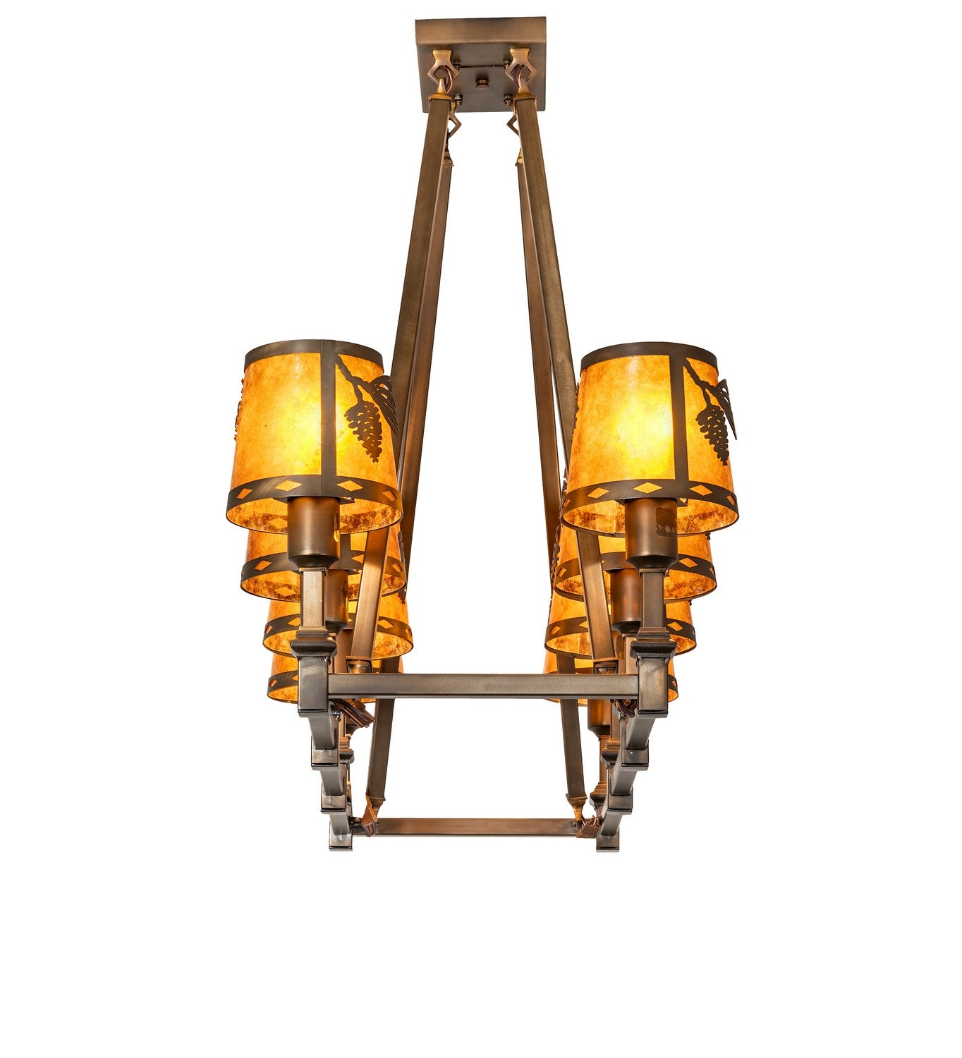 Meyda Tiffany - 279197 - Eight Light Chandelier - Balsam Pine - Antique Copper