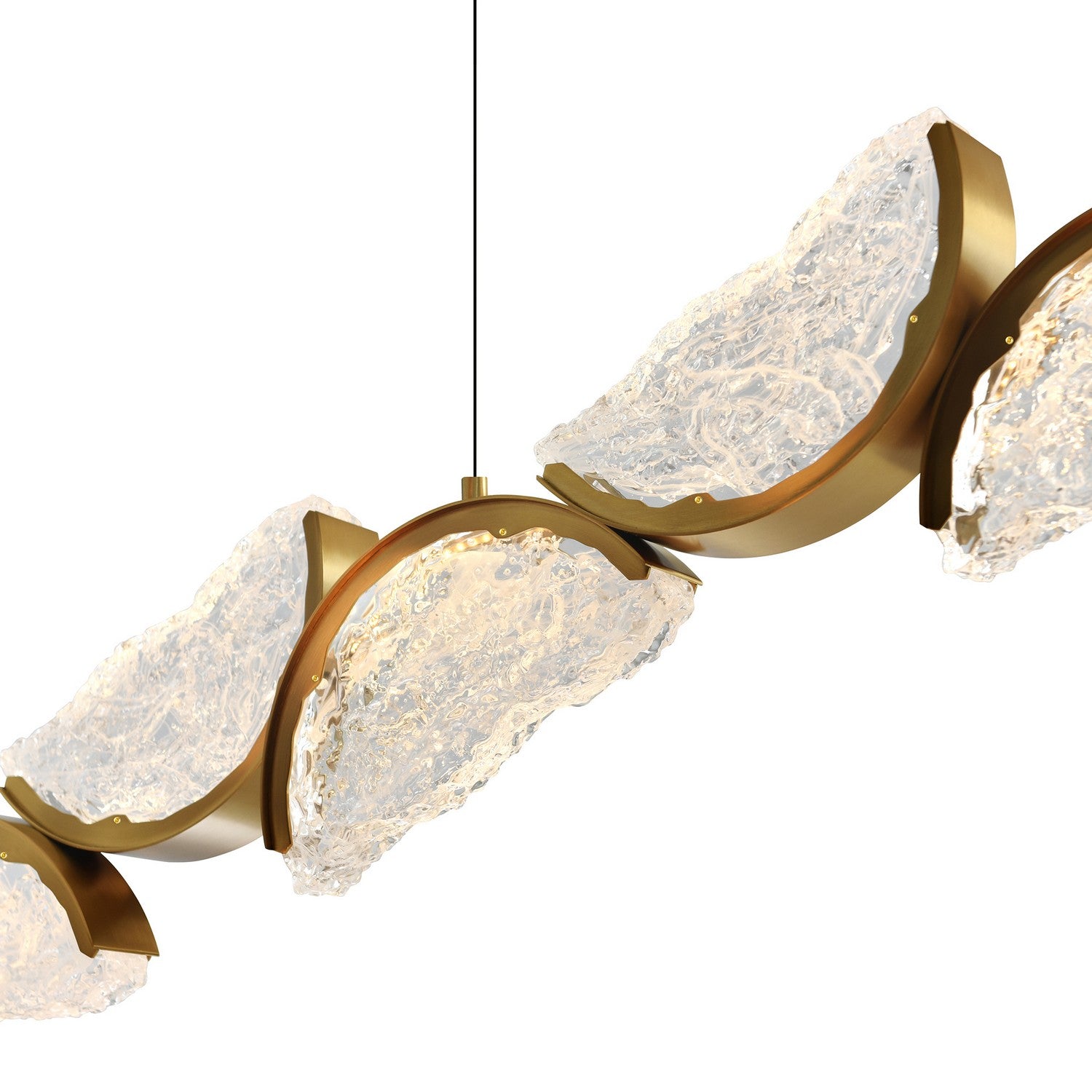 CWI Lighting - 1715P54-7-624 - LED Chandelier - Moon - Brass