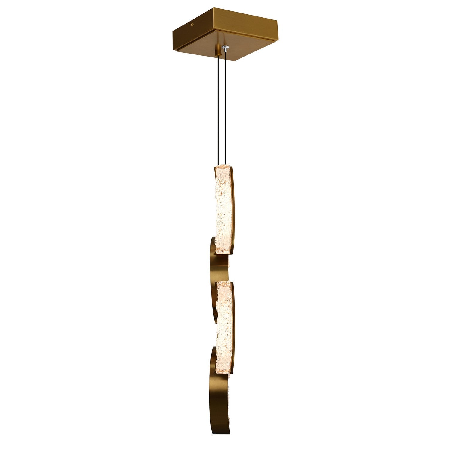 CWI Lighting - 1715P8-4-624 - LED Mini Pendant - Moon - Brass