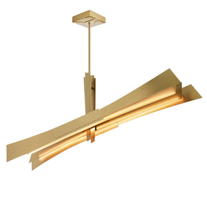 CWI Lighting - 1717P72-624 - LED Chandelier - Solara - Brass