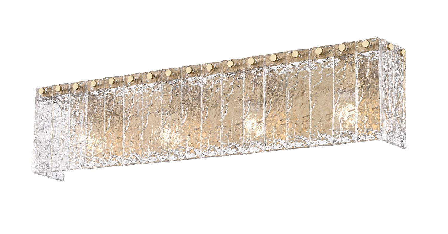 Z-Lite - 1943-4V-MGLD - Four Light Vanity - Glacier - Modern Gold