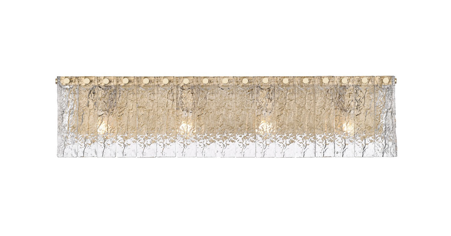 Z-Lite - 1943-4V-MGLD - Four Light Vanity - Glacier - Modern Gold