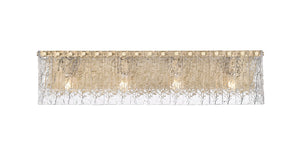 Z-Lite - 1943-4V-MGLD - Four Light Vanity - Glacier - Modern Gold