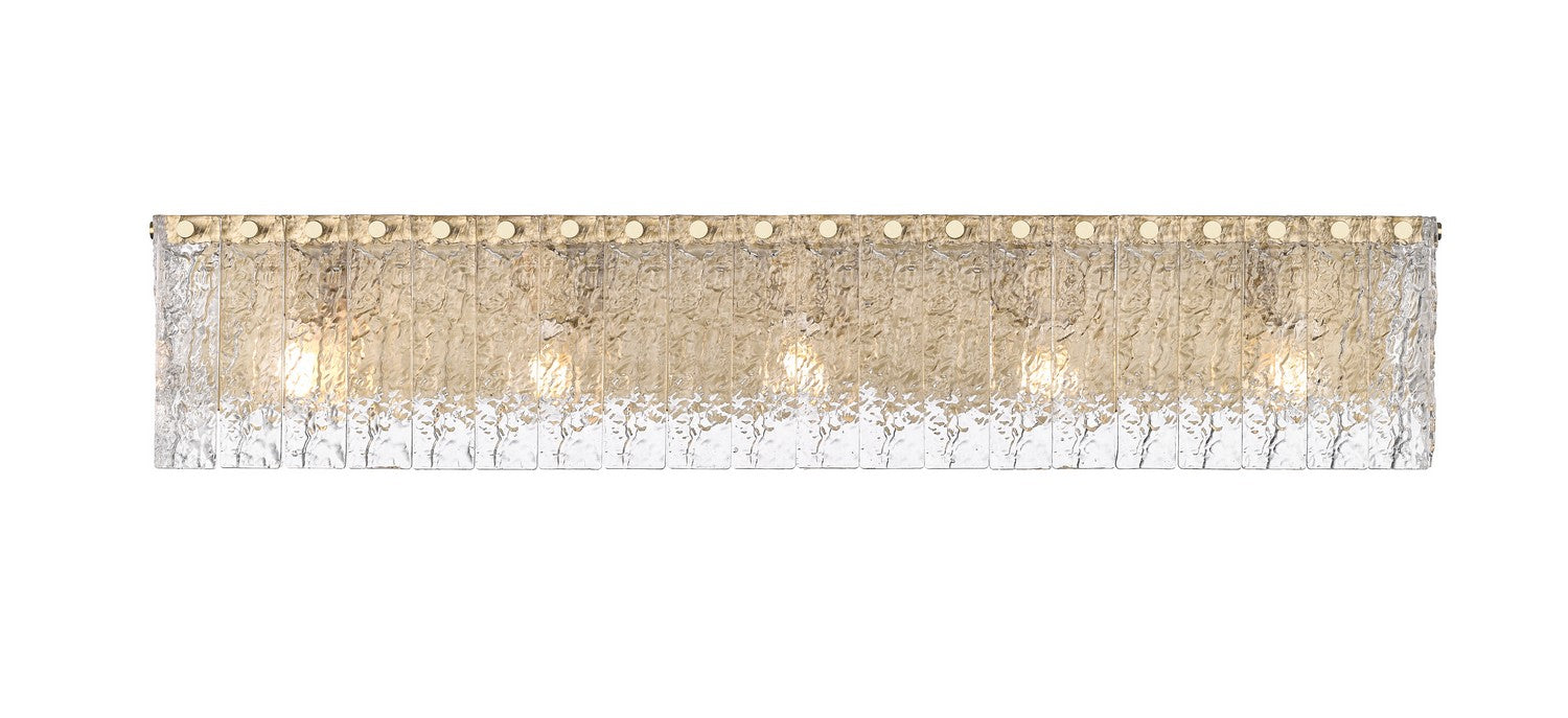 Z-Lite - 1943-5V-MGLD - Five Light Vanity - Glacier - Modern Gold