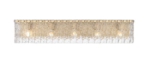 Z-Lite - 1943-5V-MGLD - Five Light Vanity - Glacier - Modern Gold