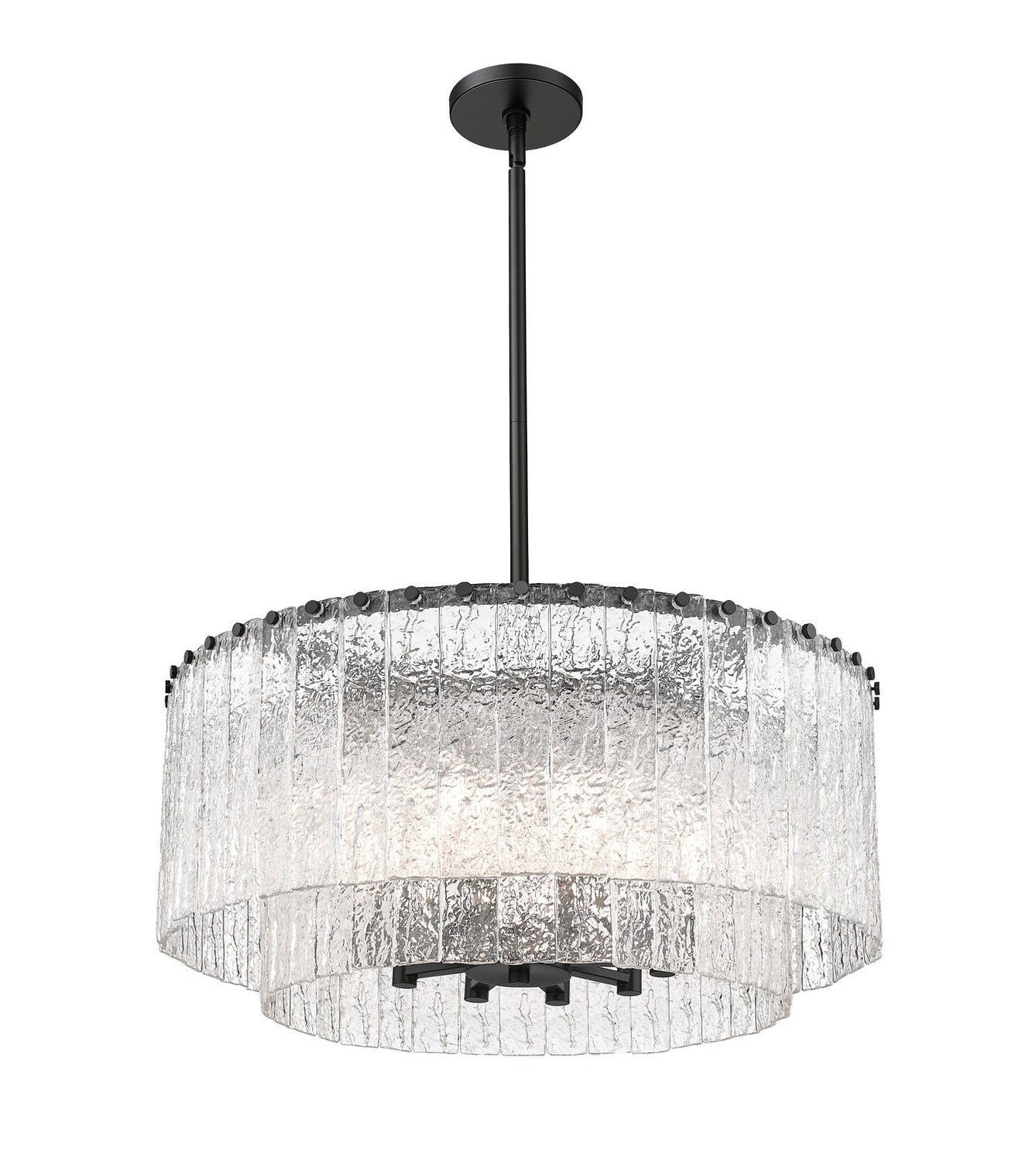 Z-Lite - 1943P26-2-MB - Ten Light Pendant - Glacier - Matte Black