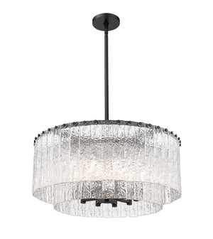 Z-Lite - 1943P26-2-MB - Ten Light Pendant - Glacier - Matte Black