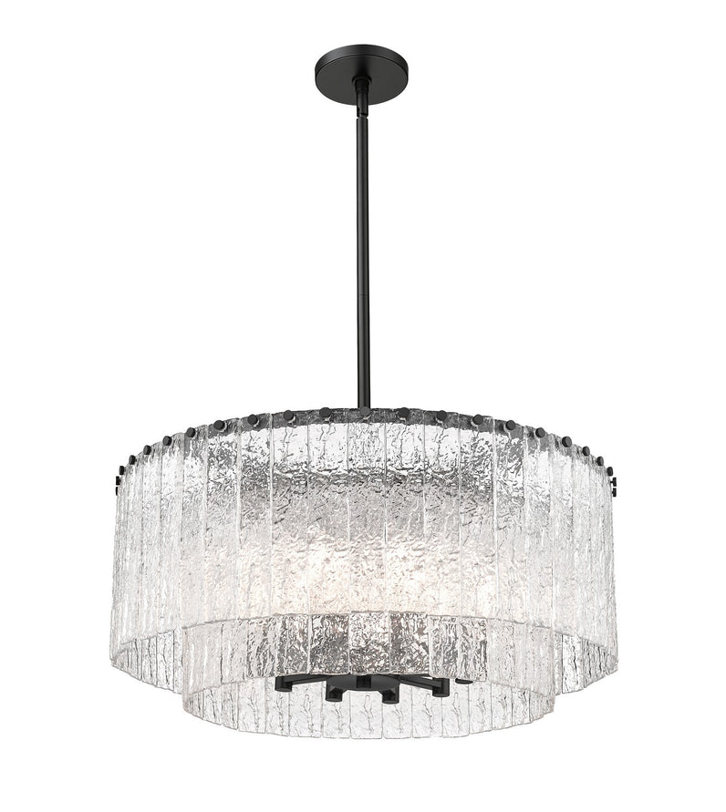 Z-Lite - 1943P26-2-MB - Ten Light Pendant - Glacier - Matte Black