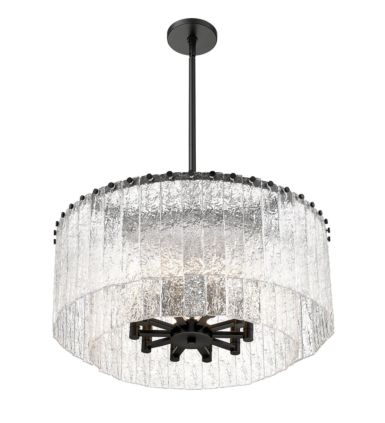 Z-Lite - 1943P26-2-MB - Ten Light Pendant - Glacier - Matte Black