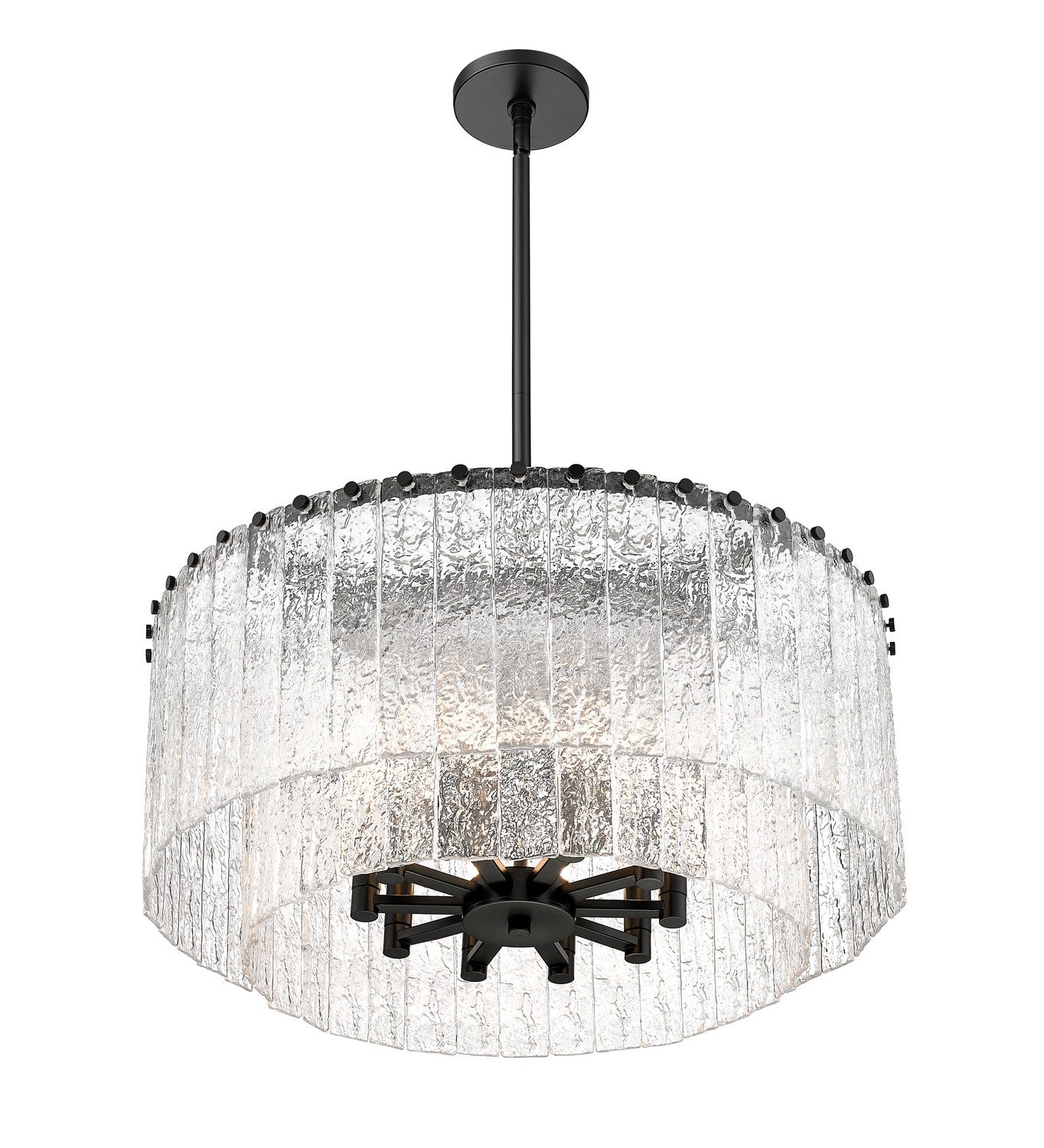Z-Lite - 1943P26-2-MB - Ten Light Pendant - Glacier - Matte Black