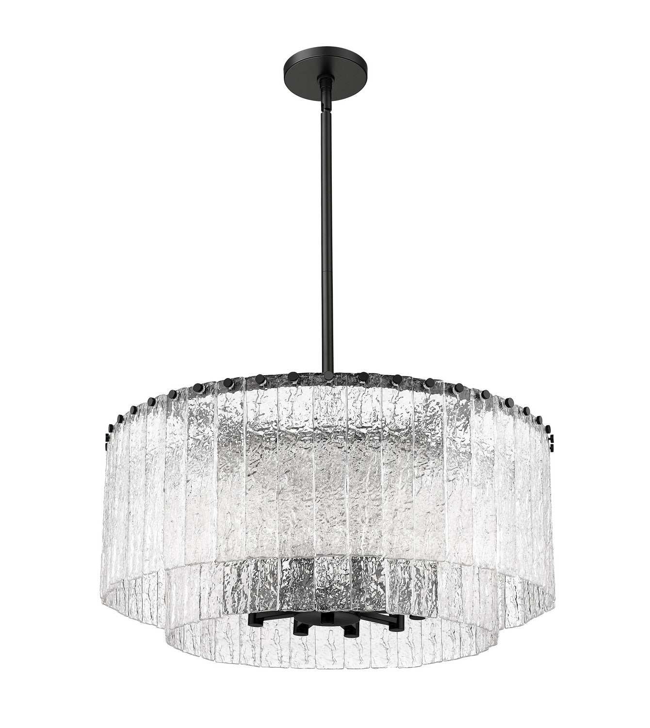 Z-Lite - 1943P26-2-MB - Ten Light Pendant - Glacier - Matte Black