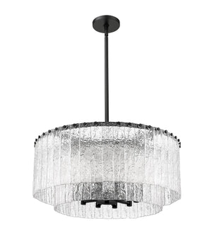 Z-Lite - 1943P26-2-MB - Ten Light Pendant - Glacier - Matte Black