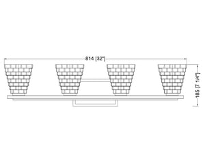 Z-Lite - 7514-4V-BN - Four Light Vanity - Annalise - Brushed Nickel