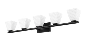 Z-Lite - 7514-5V-MB - Five Light Vanity - Annalise - Matte Black