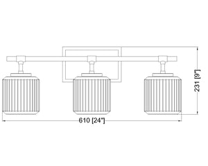 Z-Lite - 7515-3V-CH - Three Light Vanity - Landon - Chrome