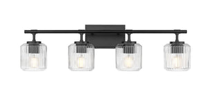 Z-Lite - 7515-4V-MB - Four Light Vanity - Landon - Matte Black