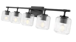 Z-Lite - 7515-5V-MB - Five Light Vanity - Landon - Matte Black