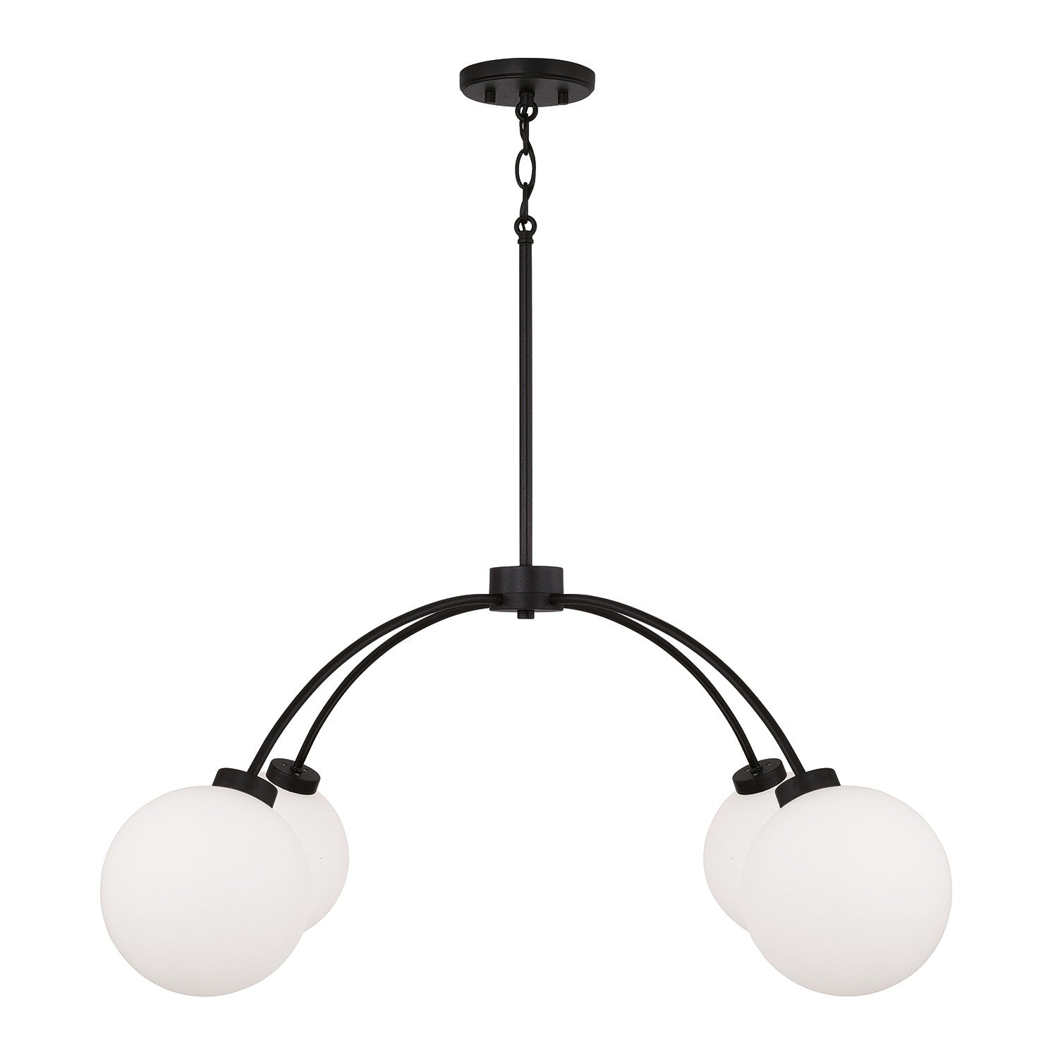 Capital Lighting - 457141BI-557 - Four Light Chandelier - Amos - Black Iron
