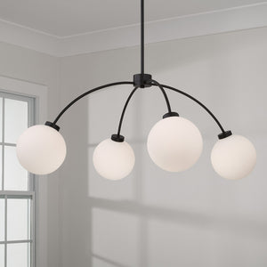 Capital Lighting - 457141BI-557 - Four Light Chandelier - Amos - Black Iron