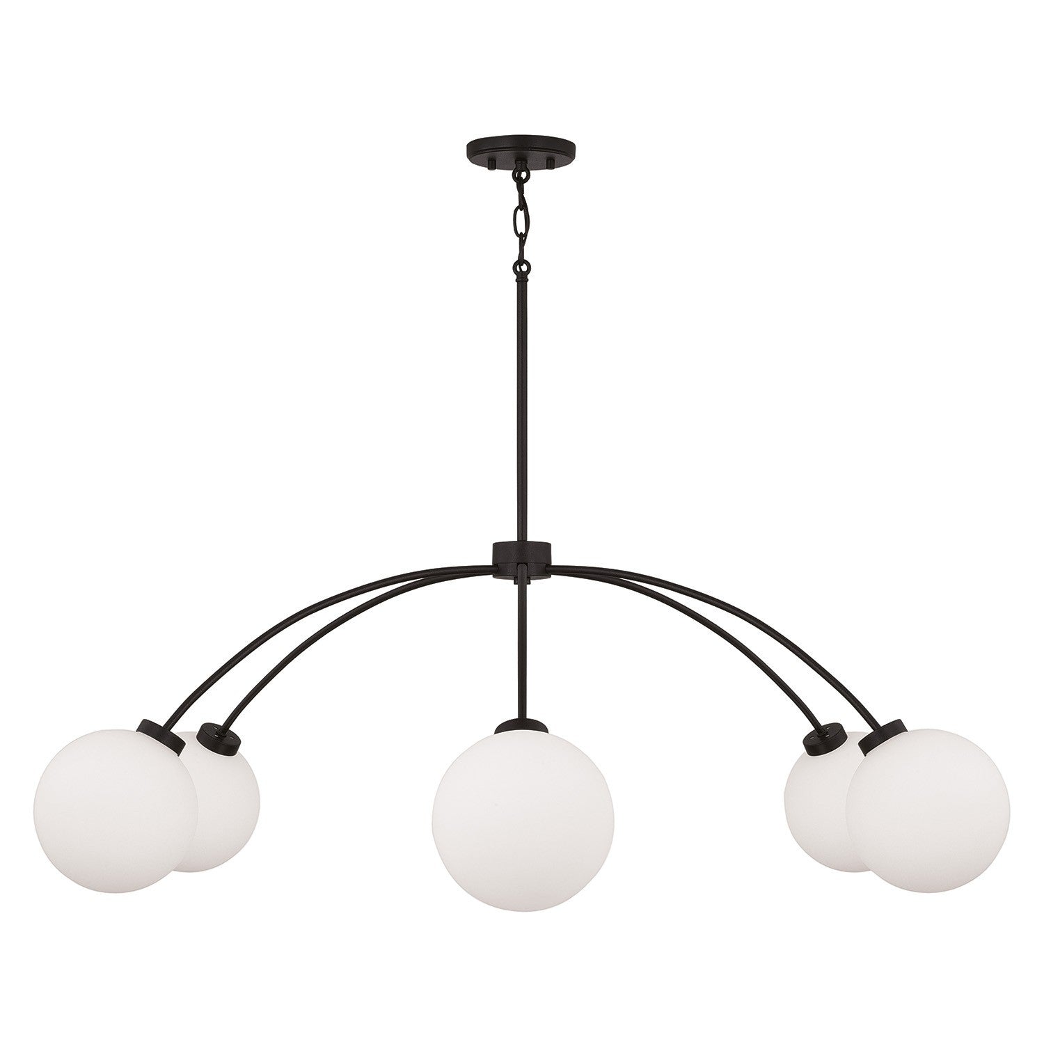 Capital Lighting - 457161BI-557 - Six Light Chandelier - Amos - Black Iron