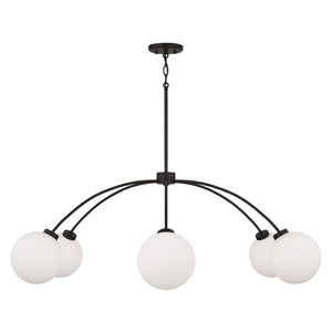 Capital Lighting - 457161BI-557 - Six Light Chandelier - Amos - Black Iron