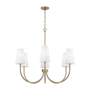Capital Lighting - 455261AD-550 - Six Light Chandelier - Averitt - Aged Brass