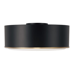 Capital Lighting - 254831RK - Three Light Flush Mount - Carlton - Matte Brass and Black