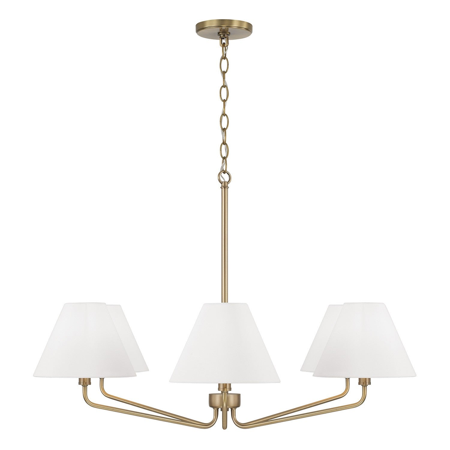 Capital Lighting - 456661AD-714 - Six Light Chandelier - Chadwick - Aged Brass