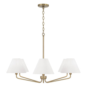 Capital Lighting - 456661AD-714 - Six Light Chandelier - Chadwick - Aged Brass