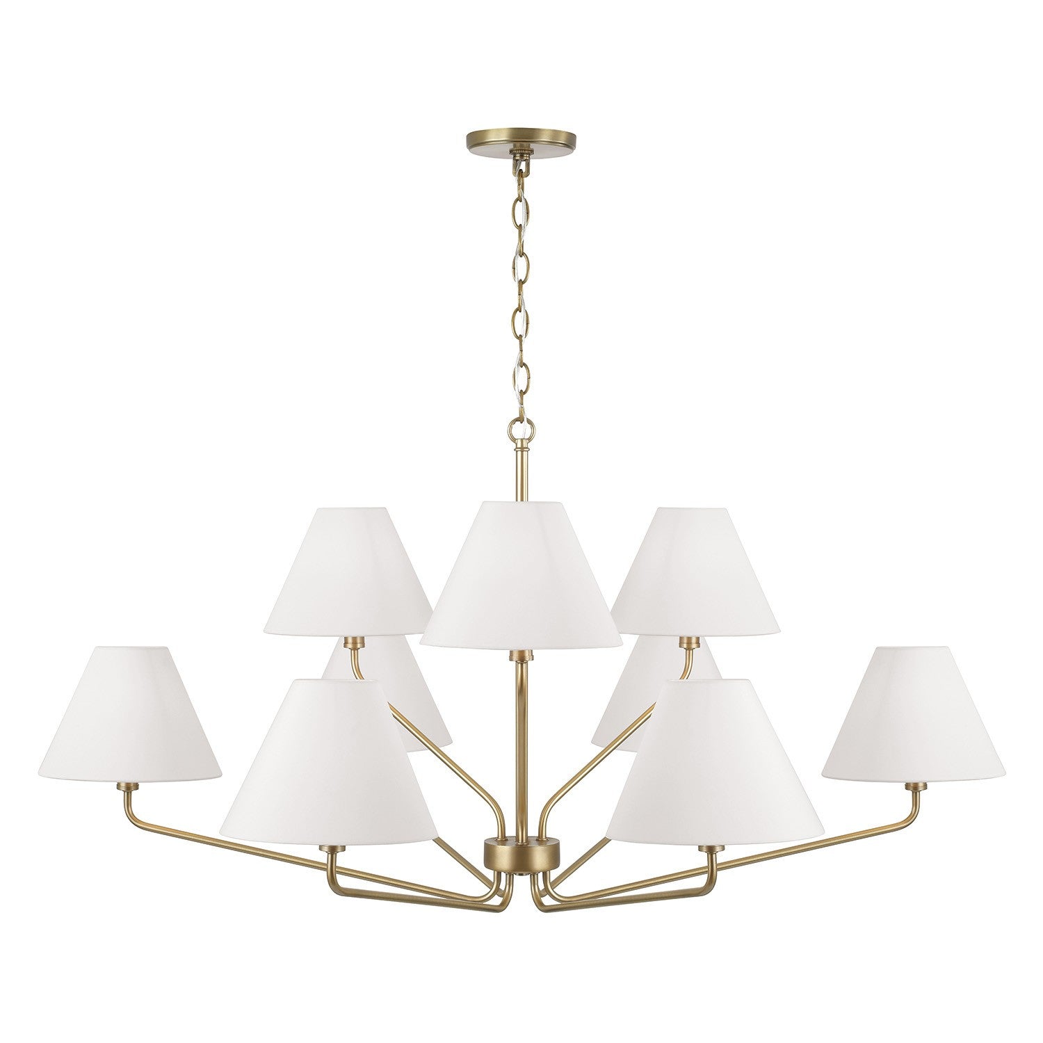 Capital Lighting - 456691AD-714 - Nine Light Chandelier - Chadwick - Aged Brass