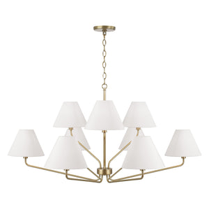 Capital Lighting - 456691AD-714 - Nine Light Chandelier - Chadwick - Aged Brass